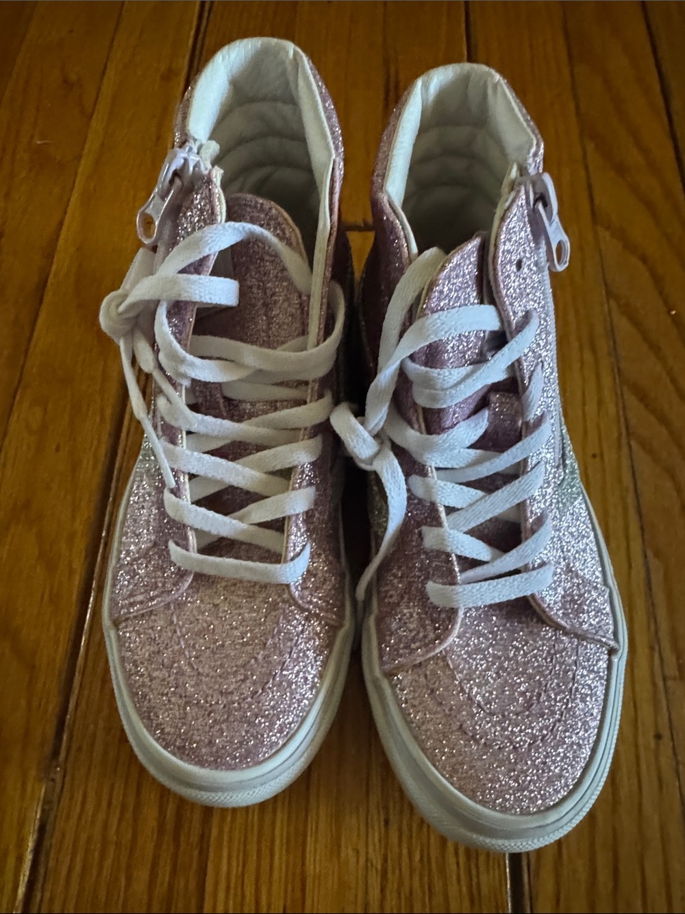 Vans Girls Purple Glitter High-Top Sneakers